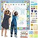 Tappetino Doodle 100×100 cm, Tappeto Magico Bambini, Magico Acqua Doodle, Grande Acqua Doodle Tappeto Bambini, con Penne Magiche, Francobolli, Stampi da Disegnare, Giocattolo Educativo & Regalo