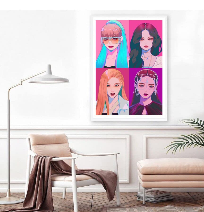 TuYines Kpop Blackpink Paint by Numbers Painting by Numbers DIY Hand