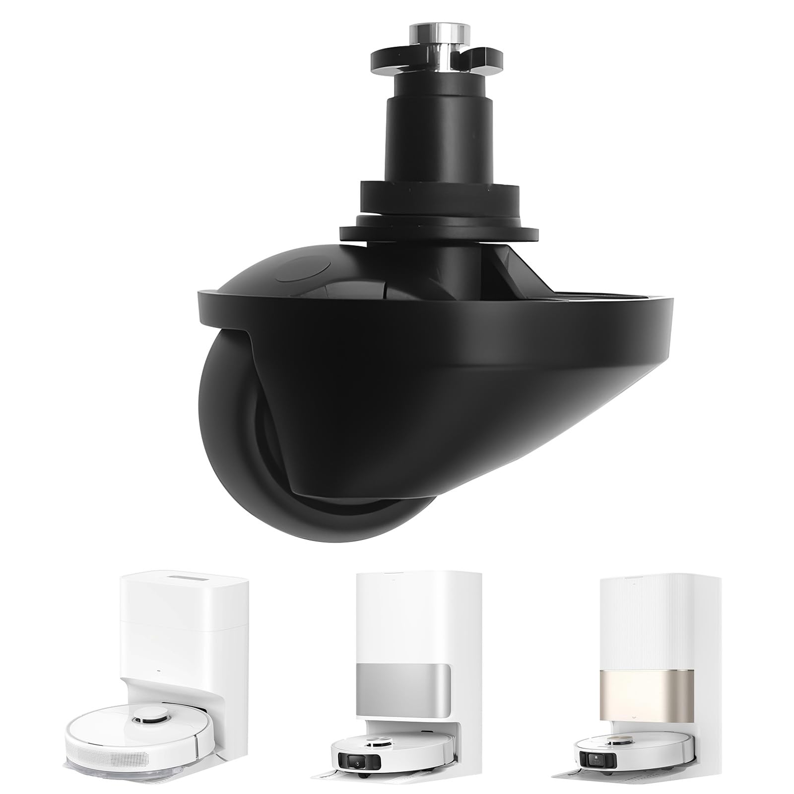 Cicha przednia oś, przednie koło, opona, Silent Wheel, koło do Dreame D9/L20 Ultra/L40 Ultra/L10s Pro Gen2/L10s Pro Ultra Heat/L10s Pro Ultra/X40 Ultra/X40 Master/L40 Ultra AE4/D9 Max Gen 2