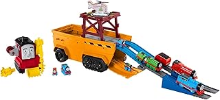 Thomas & Friends GDV38 Thomas and Friends Super Cruiser 2-in-1 Large Vehicle and Track Set with Trackmaster and MINIS Train Engines, Multicoloured