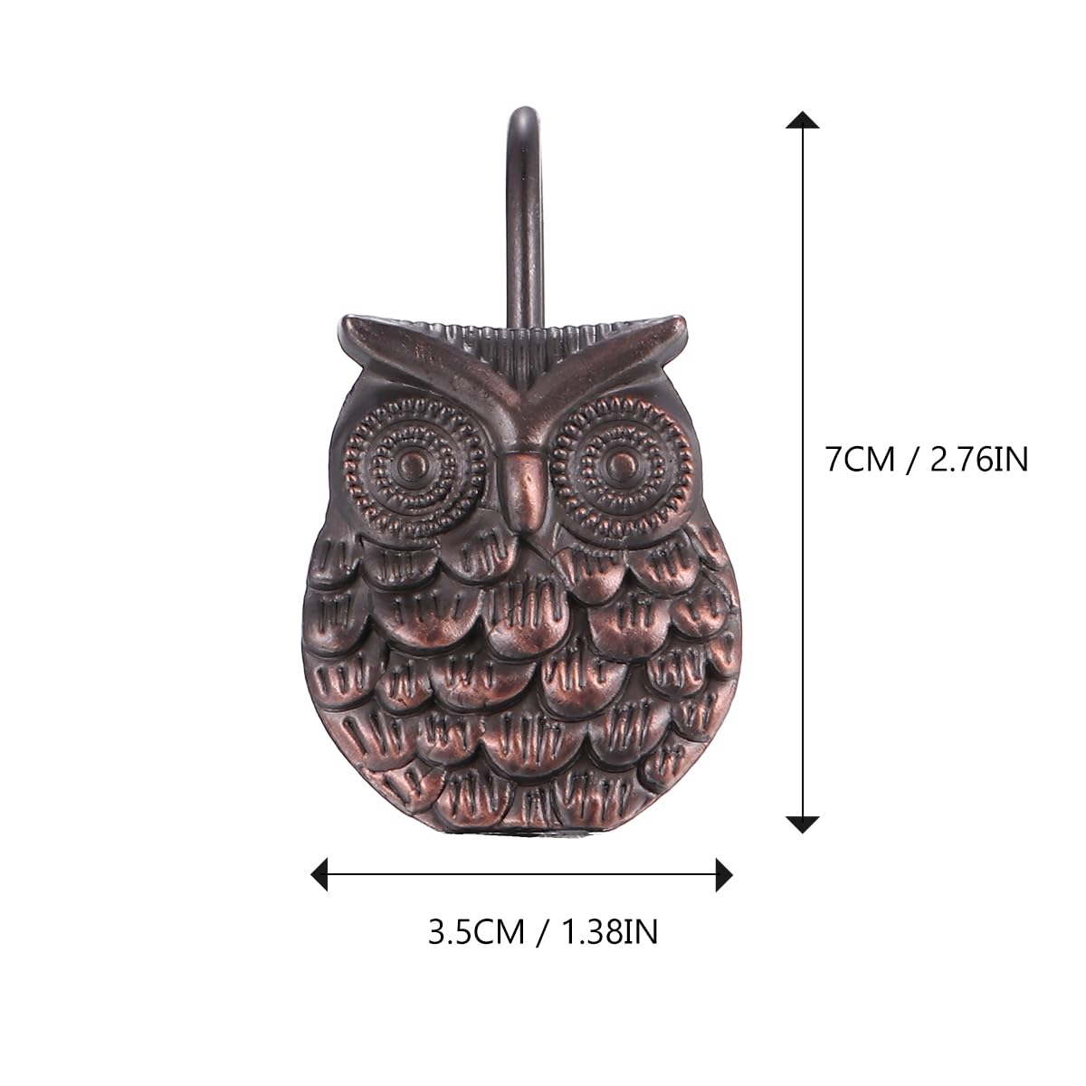 TOYANDONA 12pcs Shower Curtain Hook Antique Owl Shaped Curtain Hanger Hanging Ring Decoration for Bathroom Shower Rods