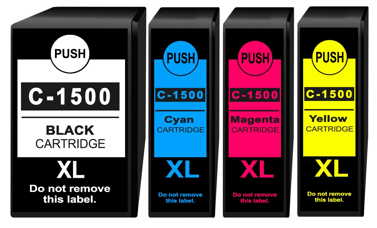Cartucce LeciRoba 1500XL Compatibili Per Canon Maxify – 4 Colori, Alta Resa Fino A 2500 Pagine