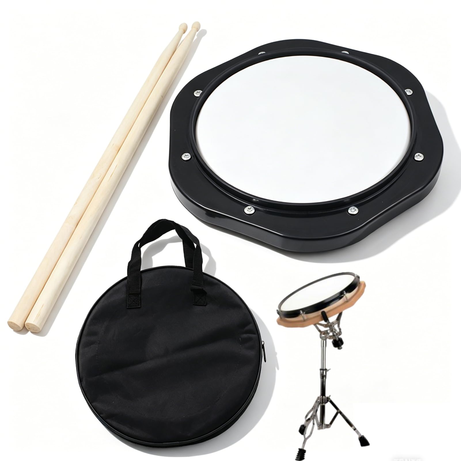 Almohadilla De Batería, Almohadilla De Batería De Plástico De 10 Pulgadas Tambor De Práctica Silenciosa Instrumentos De Percusión Musical Almohadilla De Batería Ligera Para Práctica Para Baterista