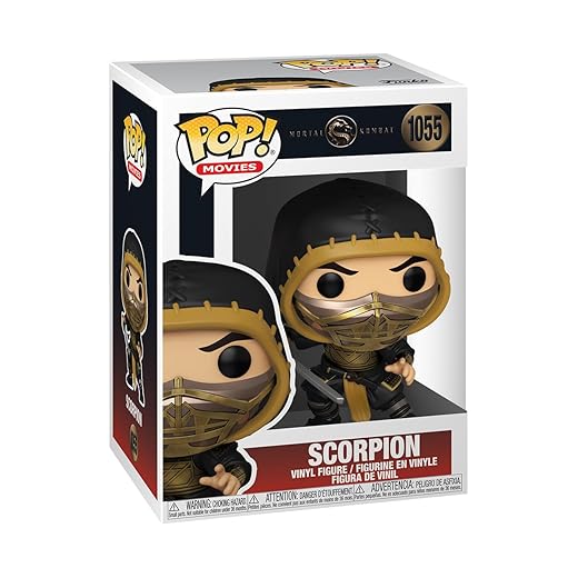 Funko Pop Movies: Mortal Kombat - Scorpion Vinyl Figure (Styles May Vary), Multicolor, Standard (53851)