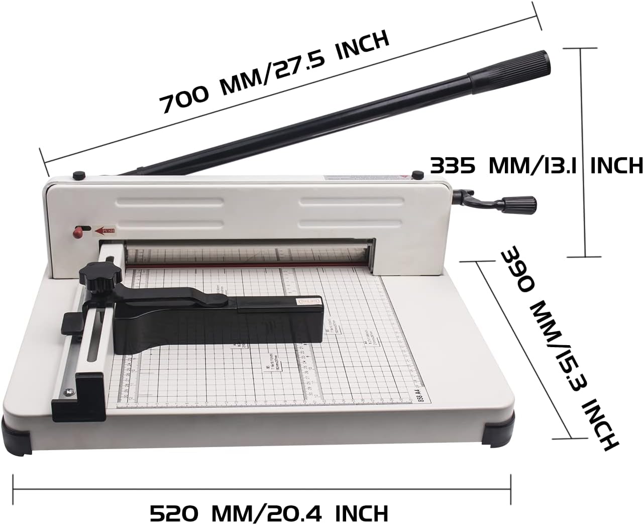 Paper Cutter Professional Guillotine Trimmer - Heavy Duty Cutting Paper Craft Machine with 380 Sheets Capacity,12" Cut Length : Office Products