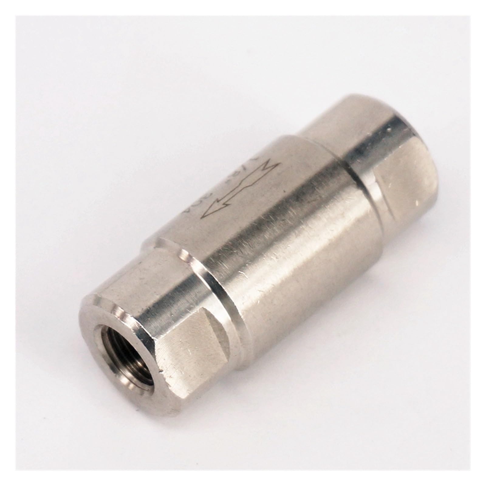 Clapet anti-retour anti-reflux 1/8 BSP en ligne inox 304 à ressort
