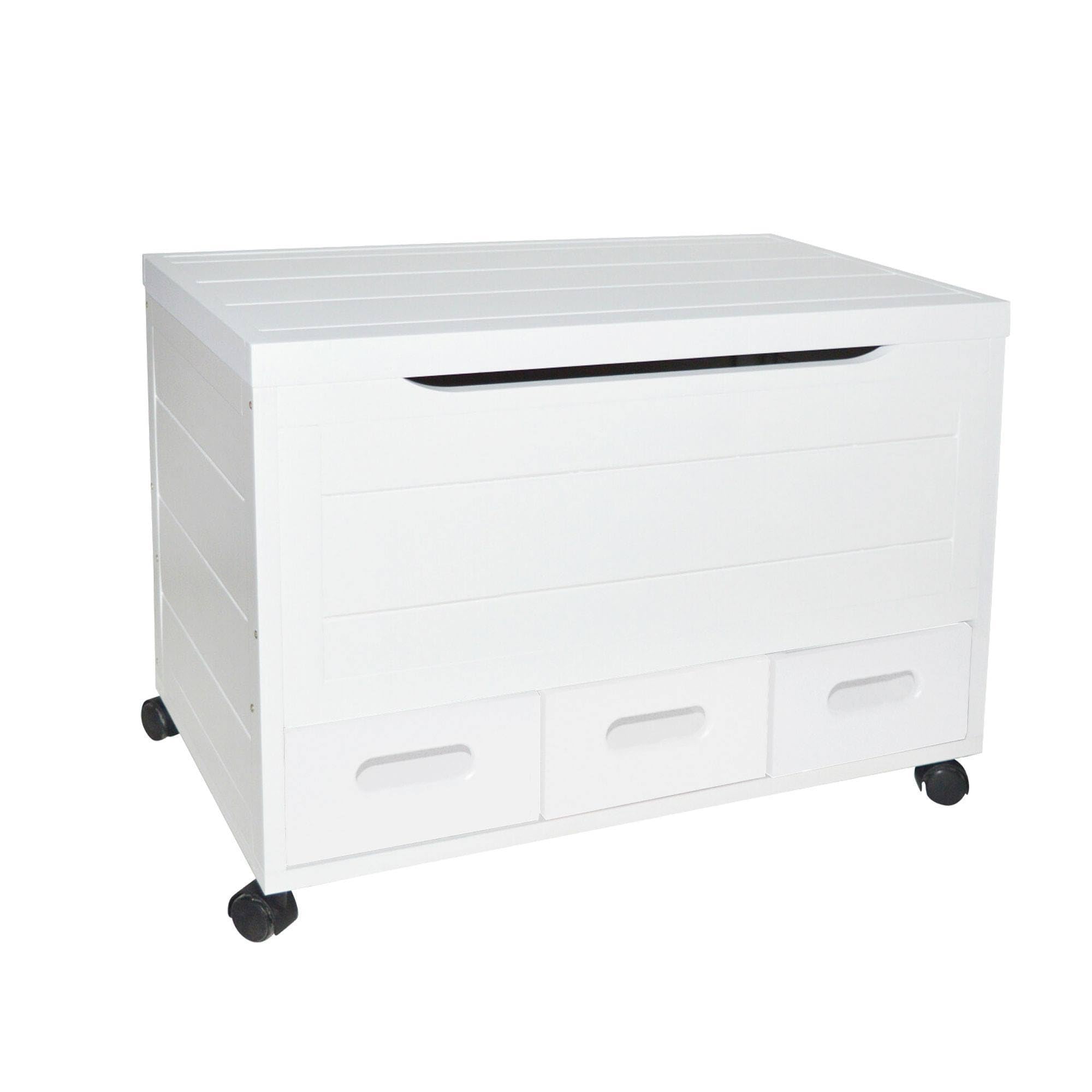 WELL HOME MOBILIARIO & DECORACIÓN Baúl con 3 cajones en color blanco 70,5x40x55x