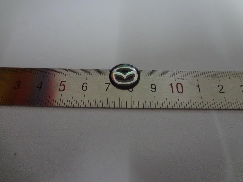 Vyset(TM) 14mm Car logo auto Key Fob Emblem Badge Radio button Sticker for MAZDA 2 3 5 6 CX-5 CX-7 CX-9 RX8 626 323 car styling