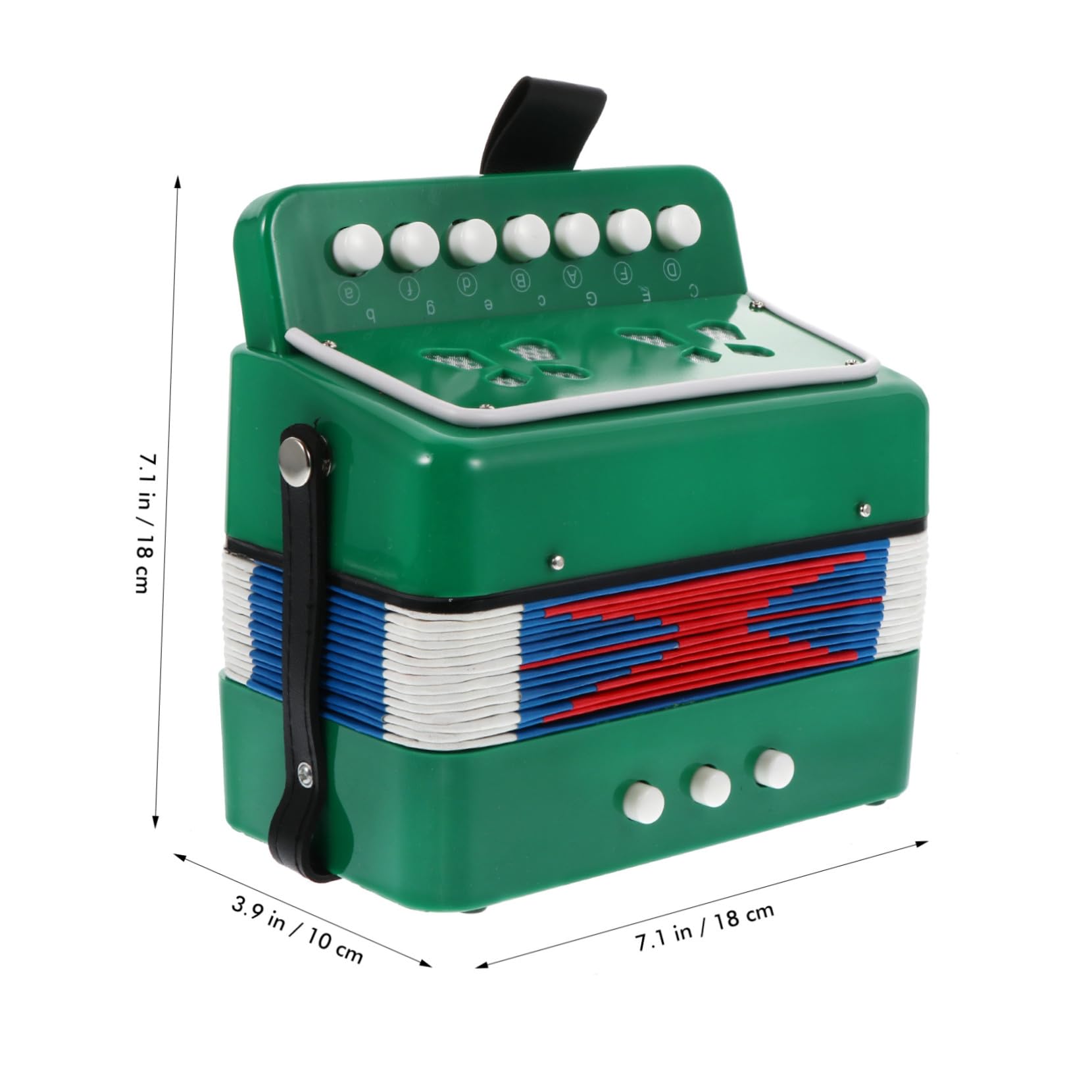 Fisarmonica per Tasti Verde Giocattolo Musicale Educativo per Ragazzi e Ragazze Strumento Introduttivo per Principianti con Design Accattivante e Facile da Suonare