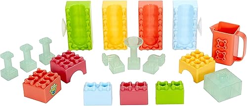 Miniatura 4 de Little Tikes Baby Builders - Bloques de chapoteo para bebés y niños pequeños, fácil de conectar, juguete de baño, juego acuático