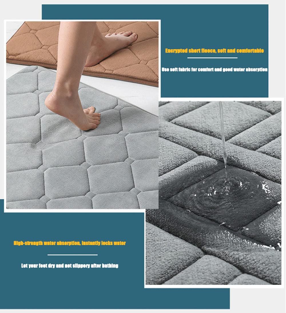 Tappetini antiscivolo in memory foam per bagno, WC e soggiorno, morbidi tappeti assorbenti, 140 x 305 cm, decorazione ideale per l'ingresso della casa