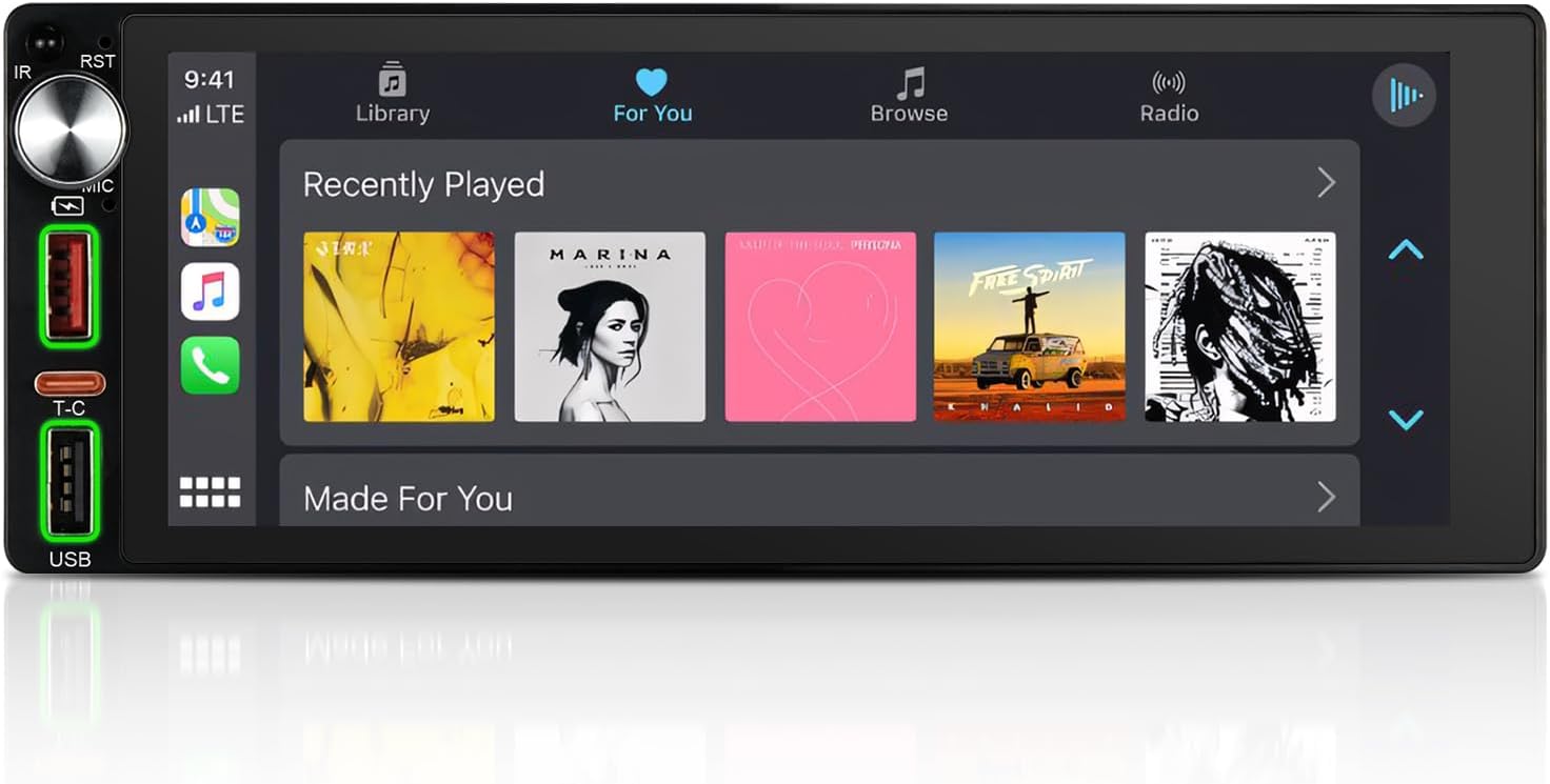 Ford F150 2009-2013 Android Car Radio, 9-inch Touch Screen, 4G + 64G, Supports Wireless Carplay & Android Auto, with GPS Navigation, Bluetooth, WiFi, AM/FM Radio Upgrade Replacement Host（s
