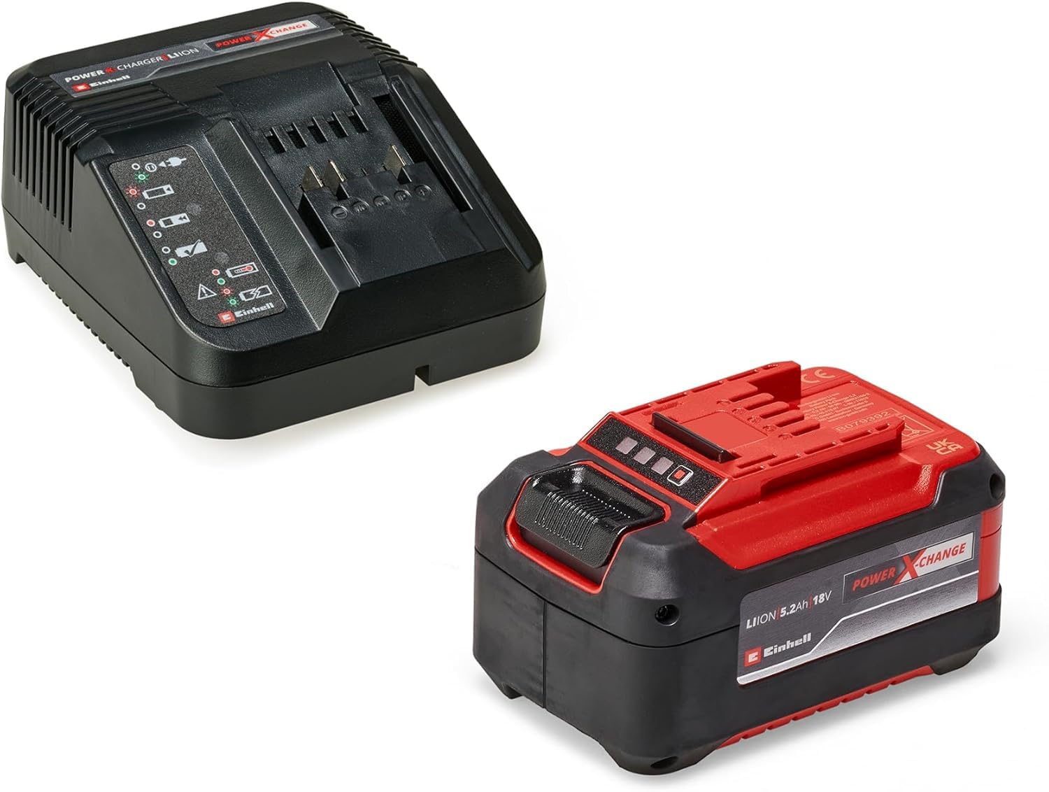 Original Einhell Kit de Principiantes de batería 5,2 Ah y Cargador Power X-Change (Iones de Li, 18 V, 100 min Tiempo de Carga, Adecuado para Todos los Equipos Power X-Change)
