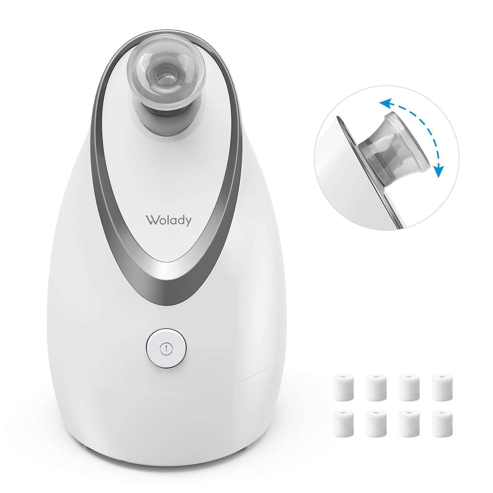 Vapeur Visage Vaporisateur Sauna Spa Facial Chaude Nano Ionique,Equipé de coton aromathérapie,Réglable Visage Steamer Humidificateur Appareil,Pour Homme et Femme Hydratant Débouche les Pores