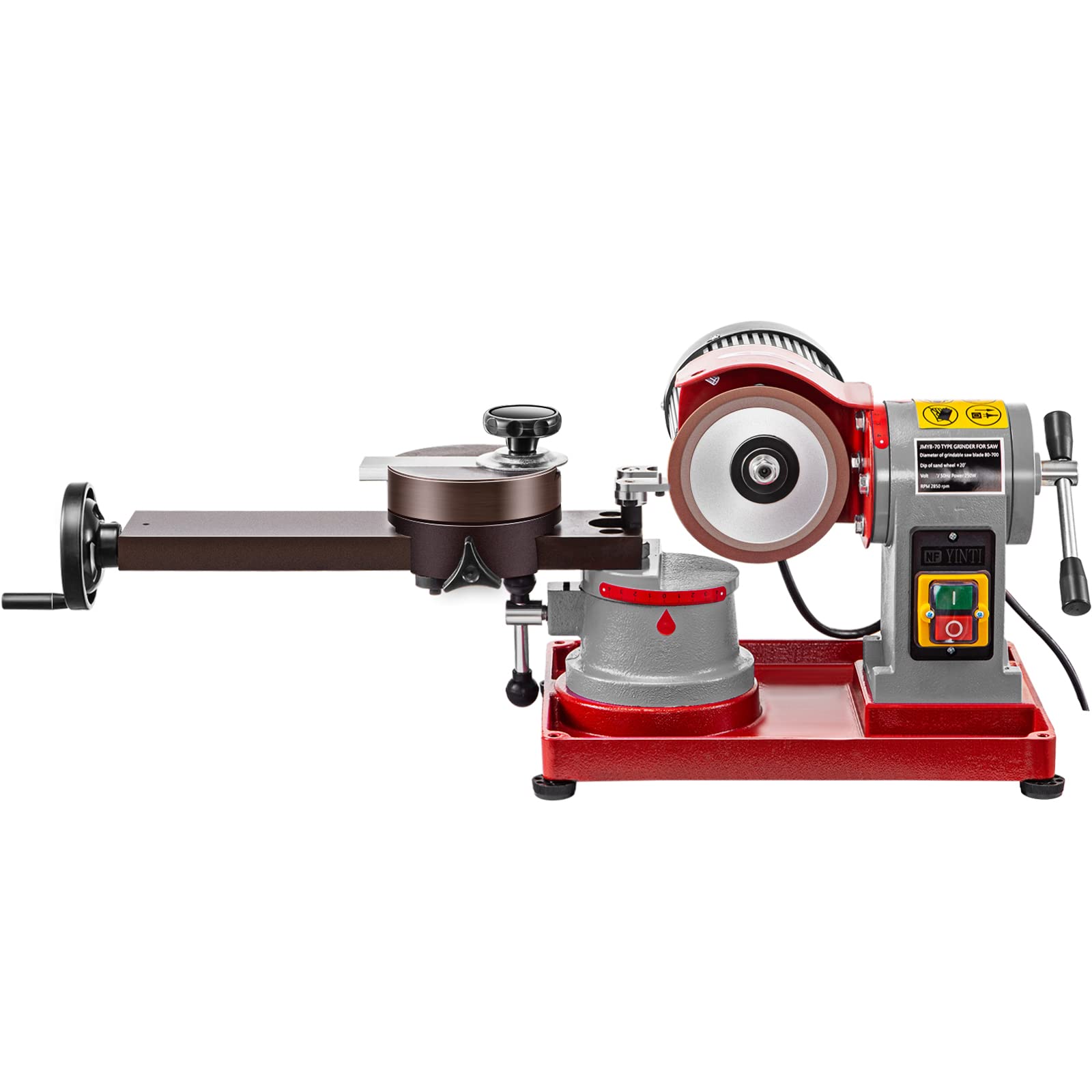 Mophorn Circular Saw Blade Sharpener 5" Grinding Wheel Size, Rotary Angle Mill Grinding Machine 370W, Saw Blade Sharpener Machine for Carbide Tipped Saw Blades