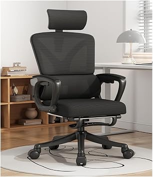 Gaming Chair, Home Office Desk Chairs, Swivel Chair Mesh Ergonomic Computer Office Chair headrest Adjustable Lift Swivel Chair Color Black Gray, Size No Pedal