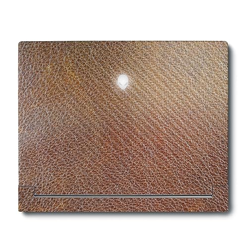 Image of MightySkins Carbon Fiber Skin Compatible With Alienware X16 R1 (2023) Full Wrap Kit - Brown Pleather | Protective Durable Textured Carbon Fiber Finish | Easy To Apply & Change Styles | Made in the USA