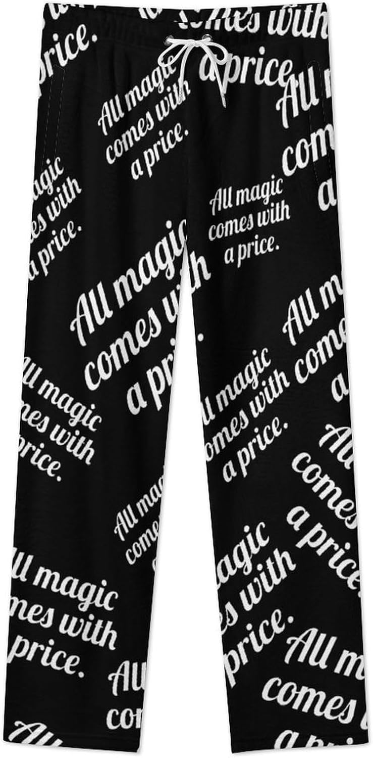 All Magic Comes With A Price Fuzzy Pajama Pants Fleece Bottoms Women Soft Plush Lounge Pants