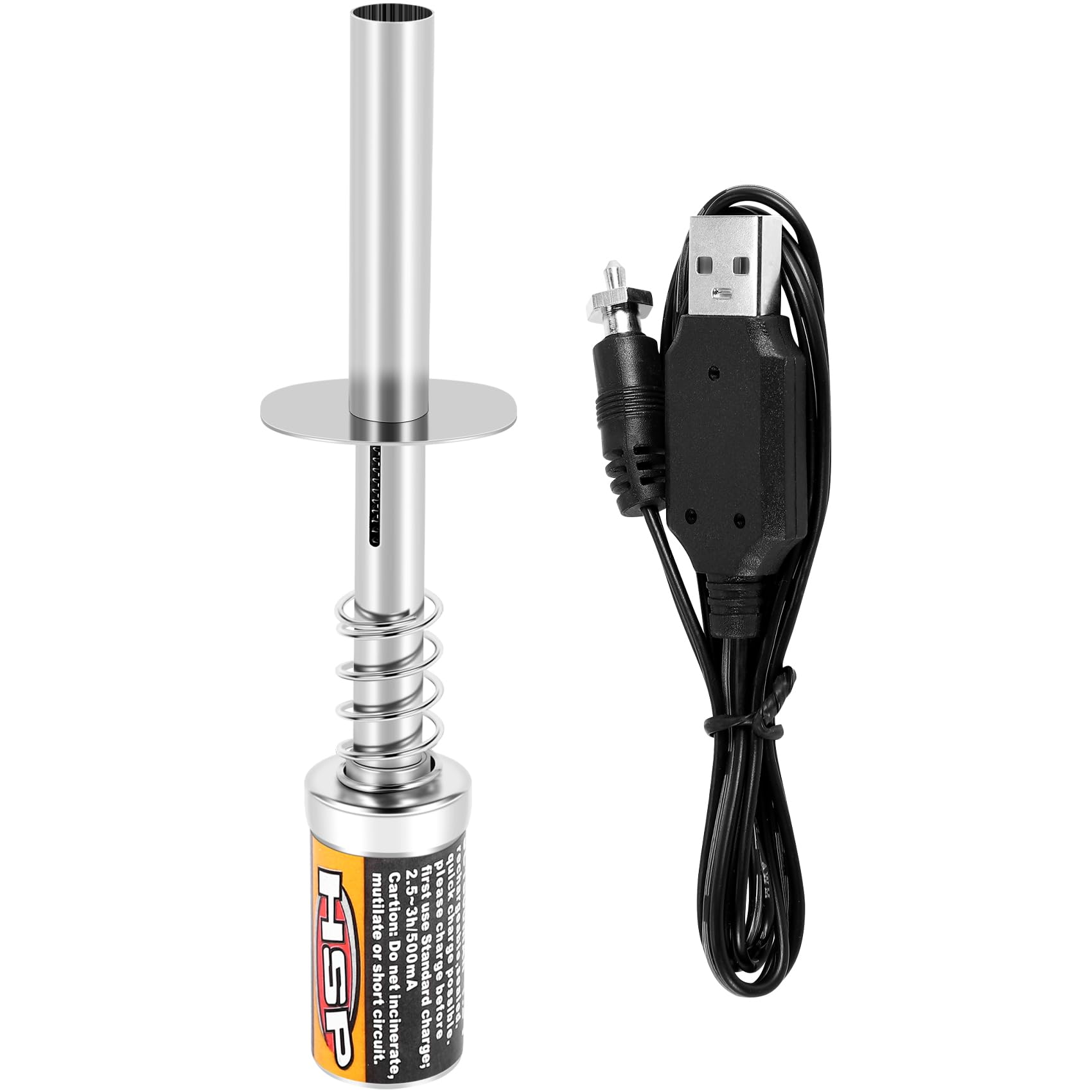 Clickinline Nitro Car Glow Plug Igniter & Charger Set, 1.2V 1800mAh Rechargeable Ni-Cd, Aluminum Alloy for 1:10 Nitro 4WD RC