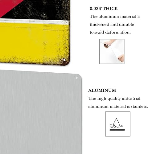 Vista 90 de Letrero de metal con bandera de país internacional, bandera de Polonia, regalo de bandera de Polonia, letreros de aluminio envejecidos