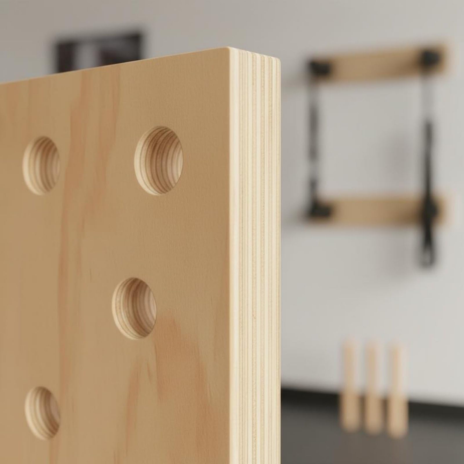 Climbing Board Tavola da Allenamento Arrampicata in Legno Multistrato Maniglie Compatta Parete Resistente Adatta a Giovani Appassionati di Fitness Spazi Ristretti Palestra Privata