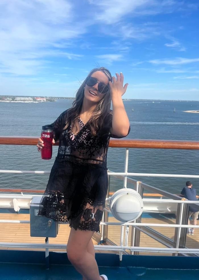 Moss Rose Women's Lace Bathing Suit Cover Up V-Neck Coverups Swimwear Swimsuit Swim Beach Dress Beachwear4