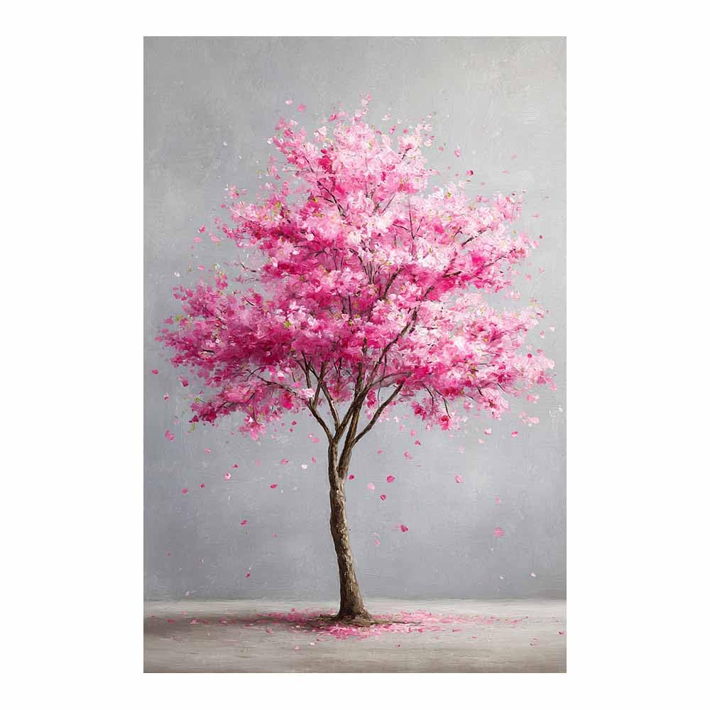 Art décoratif arbre de vie fleurs de cerisier rose tableau multicolore 80x120cm - 5