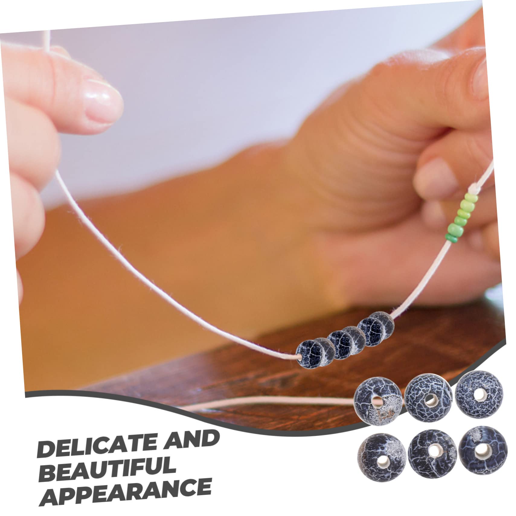NUOBESTY 4stücke Bastelperlen Aus Frosted Agate Spacer Perlen Für Schmuckherstellung Lose Handgemachte Natursteinperlen Für Armbänder Und Kreative Projekte