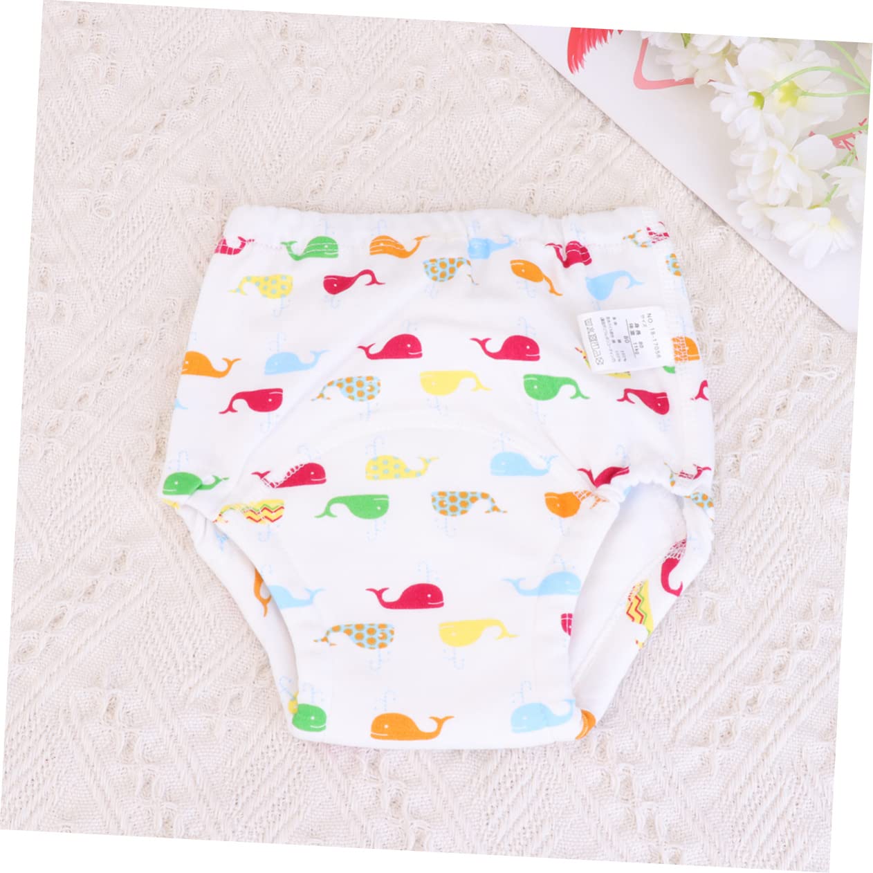 Pantalones de Entrenamiento para Bebés de 6 Pliegues de Gasa, Lavables y Reutilizables, 4 Piezas Diseño de Dibujos Animados, Ideales para Desarrollar Buenos Hábitos de Orina