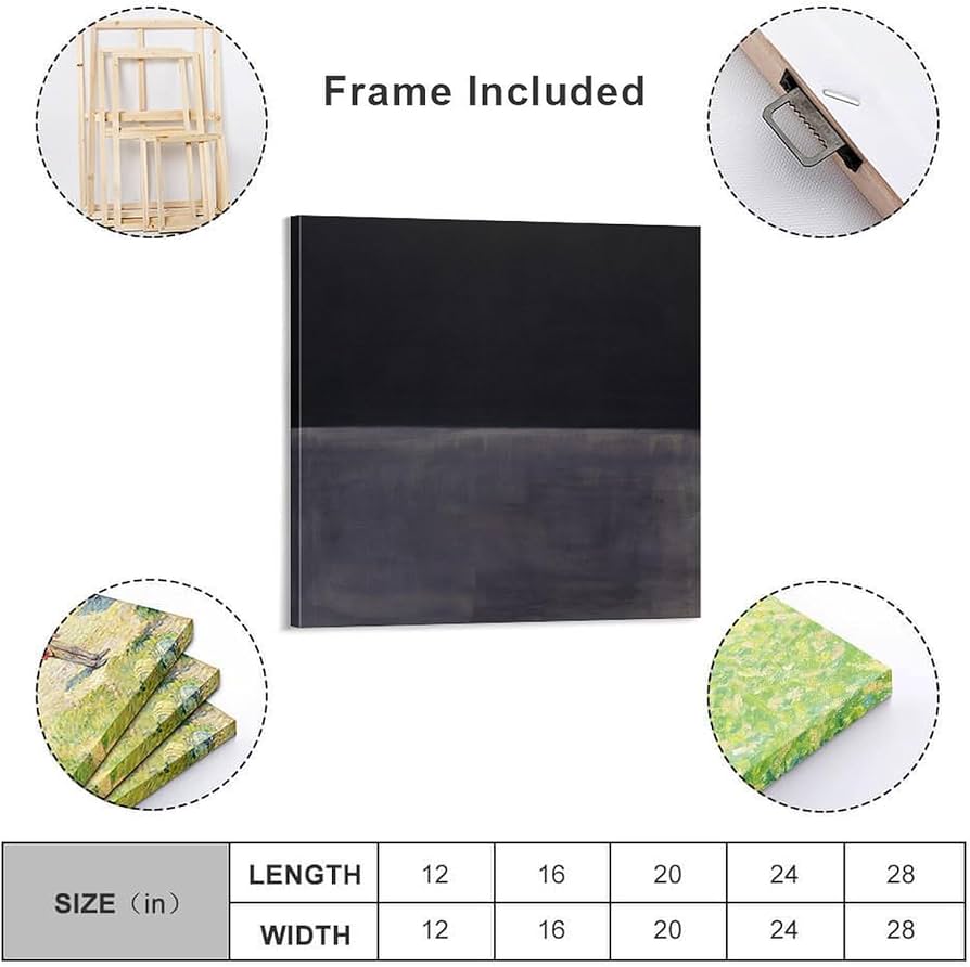 アートポスター マーク・ロスコ Black and grey stripes Amazon.co.jp