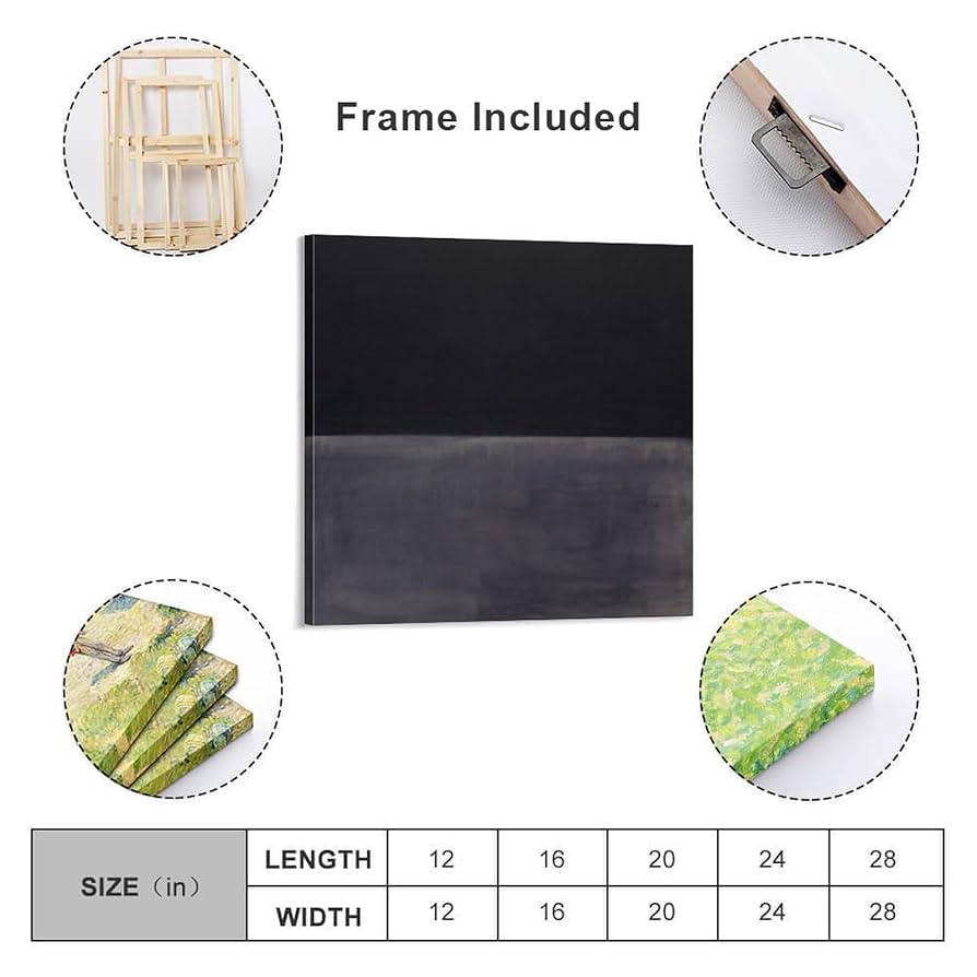 Amazon.co.jp: Marks Rothko マーク・ロスコ 無題 (グレーに黒