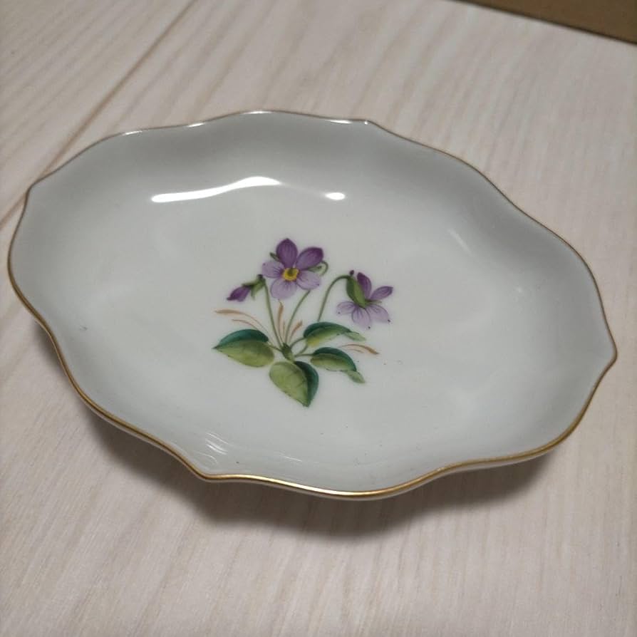 HEREND ヘレンド マスターペイント オーバルデザイン プレート 豆皿 絵皿