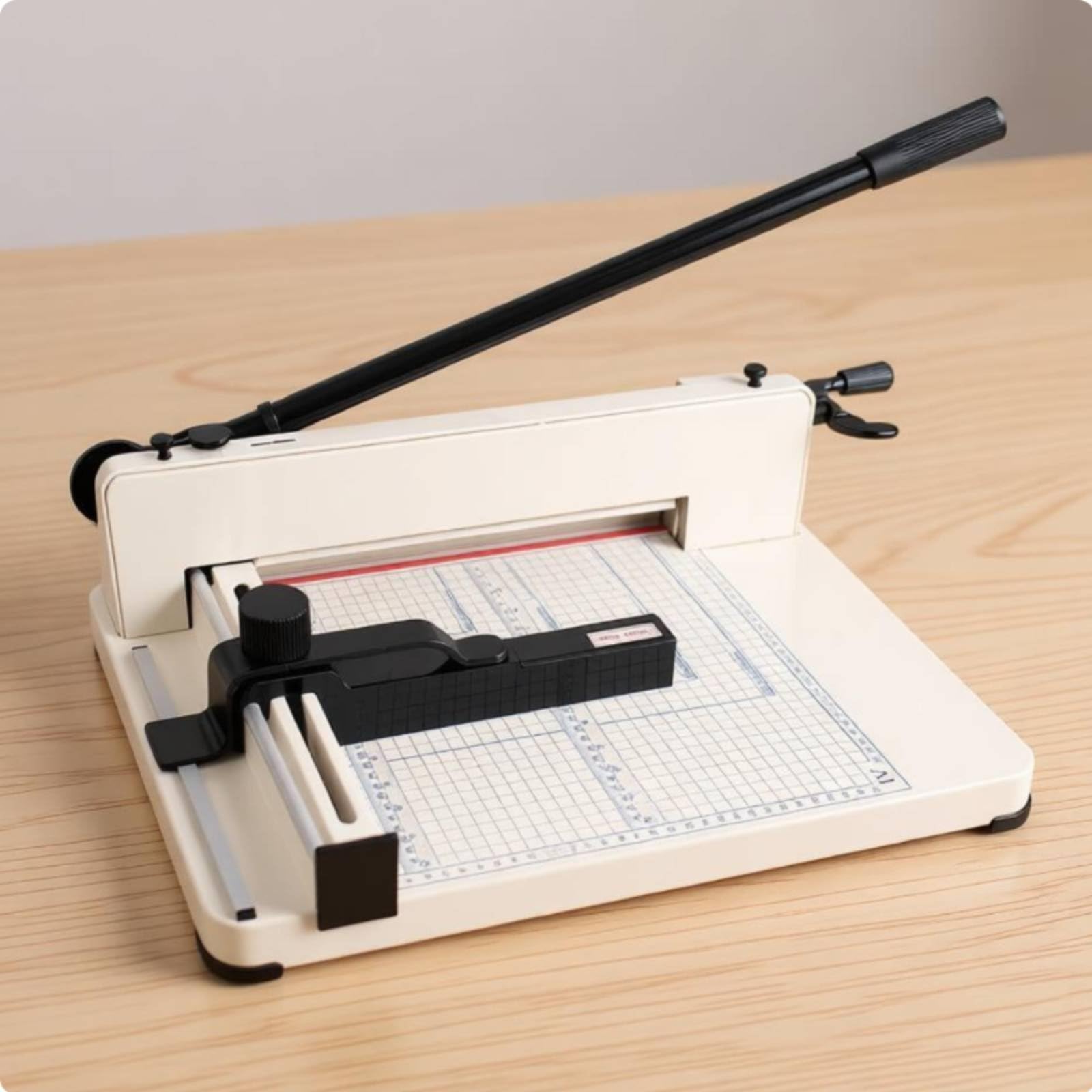Colcolo Guillotina de Papel Profesional Cortadora Recortadora Cizalla Trimmer con Ajuste Lateral Milimétrico y Cuadrícula con Mango Bloqueable Adecuada para