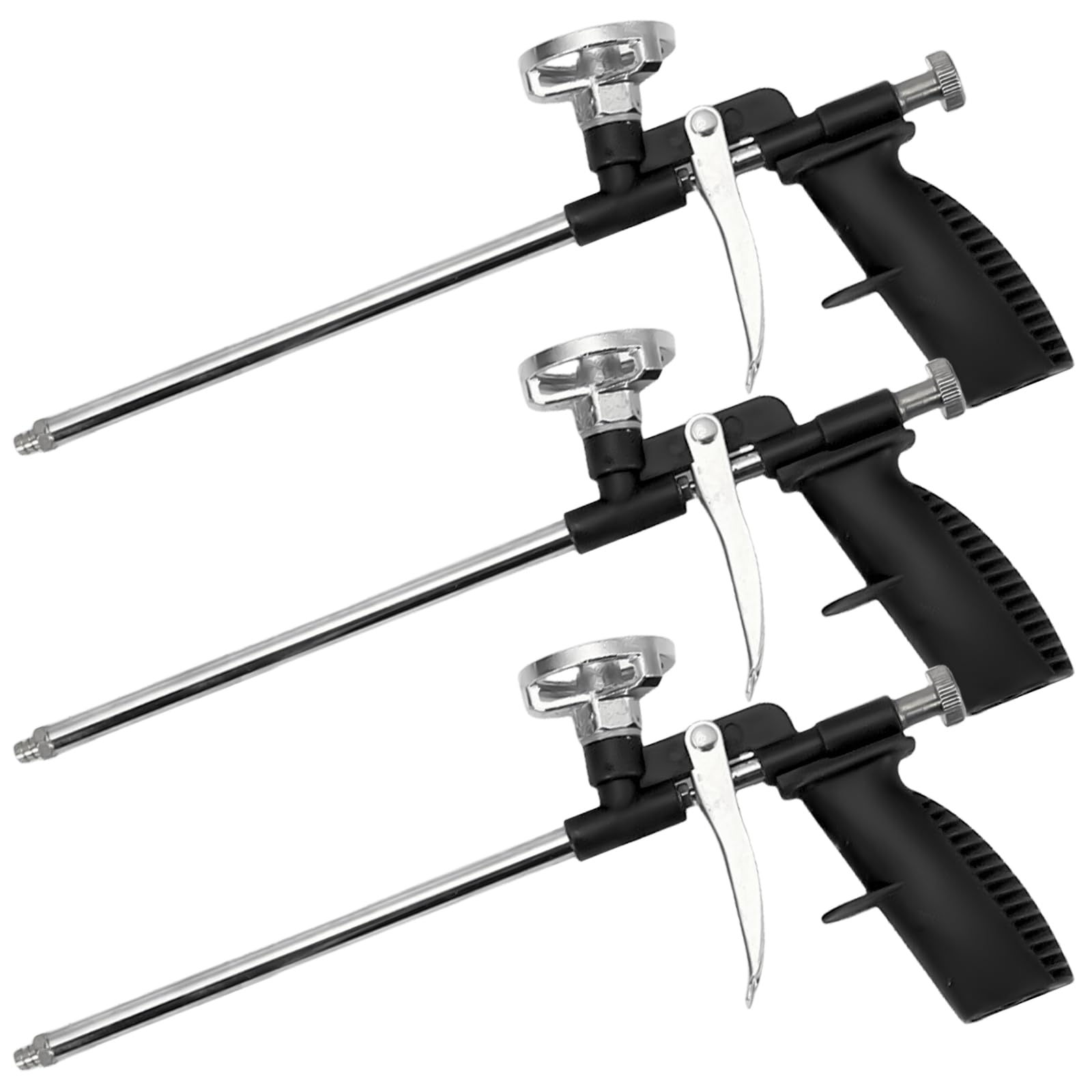 3 pistole in schiuma poliuretanica professionali ergonomiche in metallo e plastica per fai da te