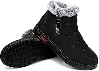 TEMOFON Womens Snow Boots Winter Warm Ankle Boots Waterproof Outdoor Fur Lined Shoes for Women