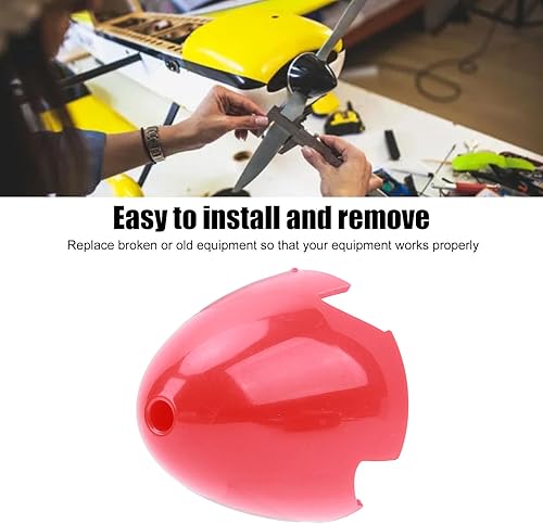 Miniatura 2 de Horoper Cono de nariz de fibra de carbono para avión Rc, mejora tu avión WLtoys XK A280 RC con cubierta de hélice de plástico rojo, carenado de