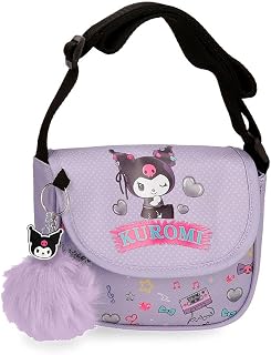Sanrio Kuromi Retropop Bandolera con Solapa Morado 16x14x5 cm Poliéster