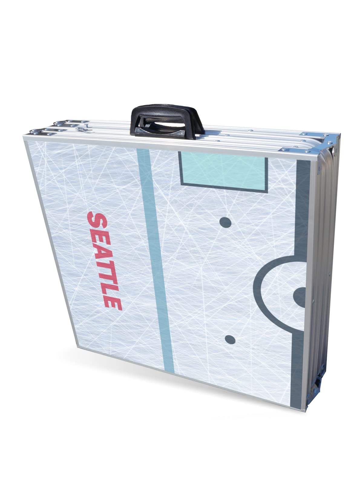 PARTYPONG 8-Foot Professional Beer Pong Table w/LED Lights - Seattle Hockey Rink