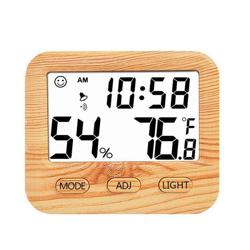 Wooden Thermometer Digital Indoor Room Thermometer Hygrometer Monitor Temperature And Humidity Meter For Nursery