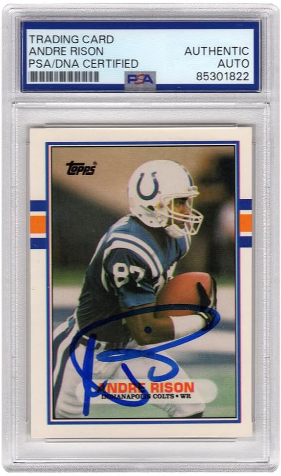 Andre Rison Signed 1989 Topps Rookie Football Card #102T - (PSA Encapsulated)