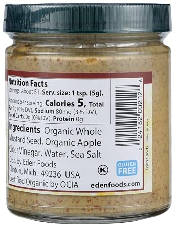 Eden Foods Mustard Stone Grnd Org, 9 Oz, Pk- 3