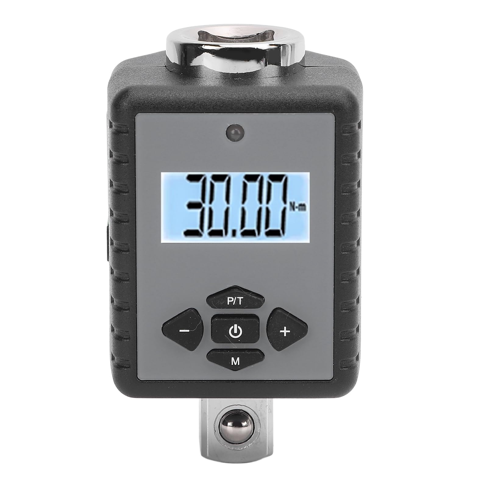 Drfeify 1 2-calowy Cyfrowy Adapter Skrętny Elektroniczny Klucz Skrętny Adapter 2 do 200 Nm Alarm Dźwiękowy LED Śledzenie Pamięci dla Mechaników Samochodowych i Motocyklowych