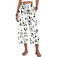 Anyhold Capri Pants for Women Cropped Pant Summer Outfits with Pockets