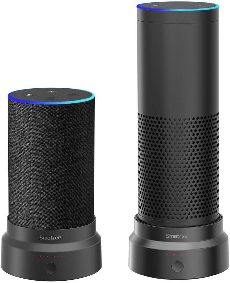 [Updated] Smatree Portable Battery Base Compatible for Echo (2nd Generation) / Echo Plus(1st Generation), Echo/Echo Plus(1st Generation) Sold Separately,Won't Turn Off Automatically When Standby