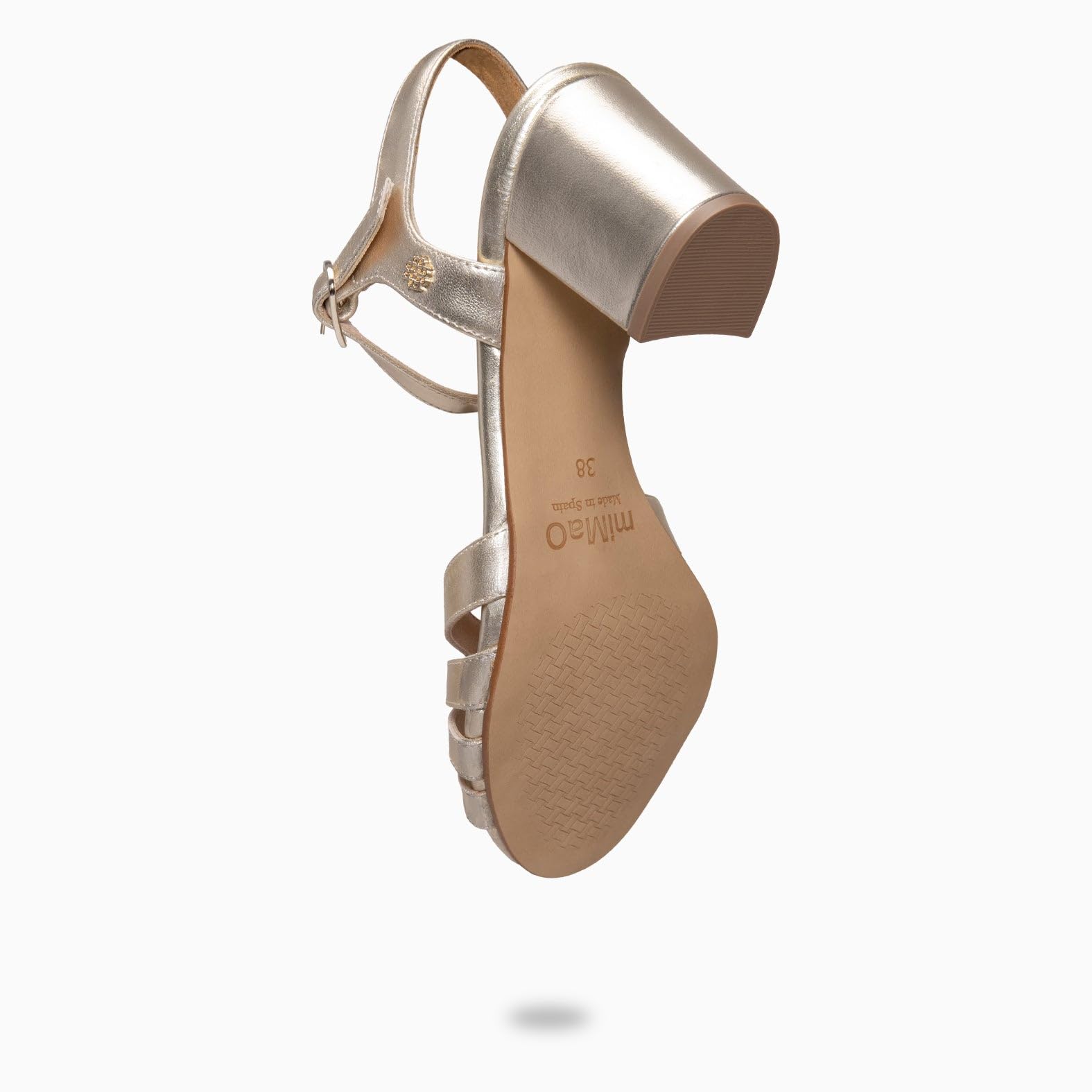 miMaO. Sandalias de vestir de tacón ancho y plantilla de gel. Diseñado y Fabricado en España