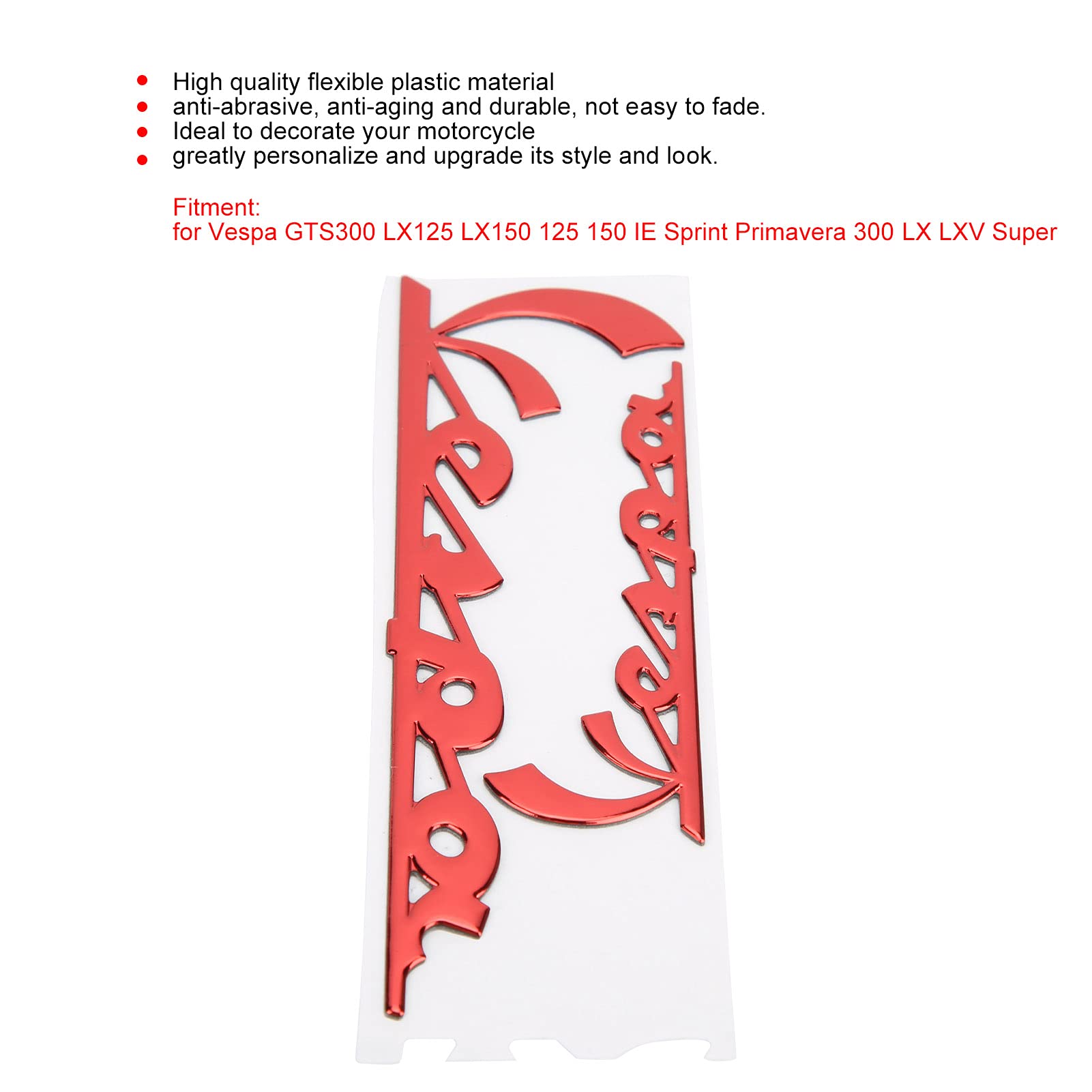 Moto Emblème Autocollant 3D Autocollants Réfléchissants Résine Époxy Autocollants Écrit Adhésif pour GTS300 LX125 LX150 IE Sprint Primavera 300 LX LXV (Argent Moto Emblème Autocollant 3D Autocollants Réfléchissants Résine Époxy Autocollants Écrit Adhésif pour GTS300 LX125 LX150 IE Sprint Primavera 300 LX LXV (Argent