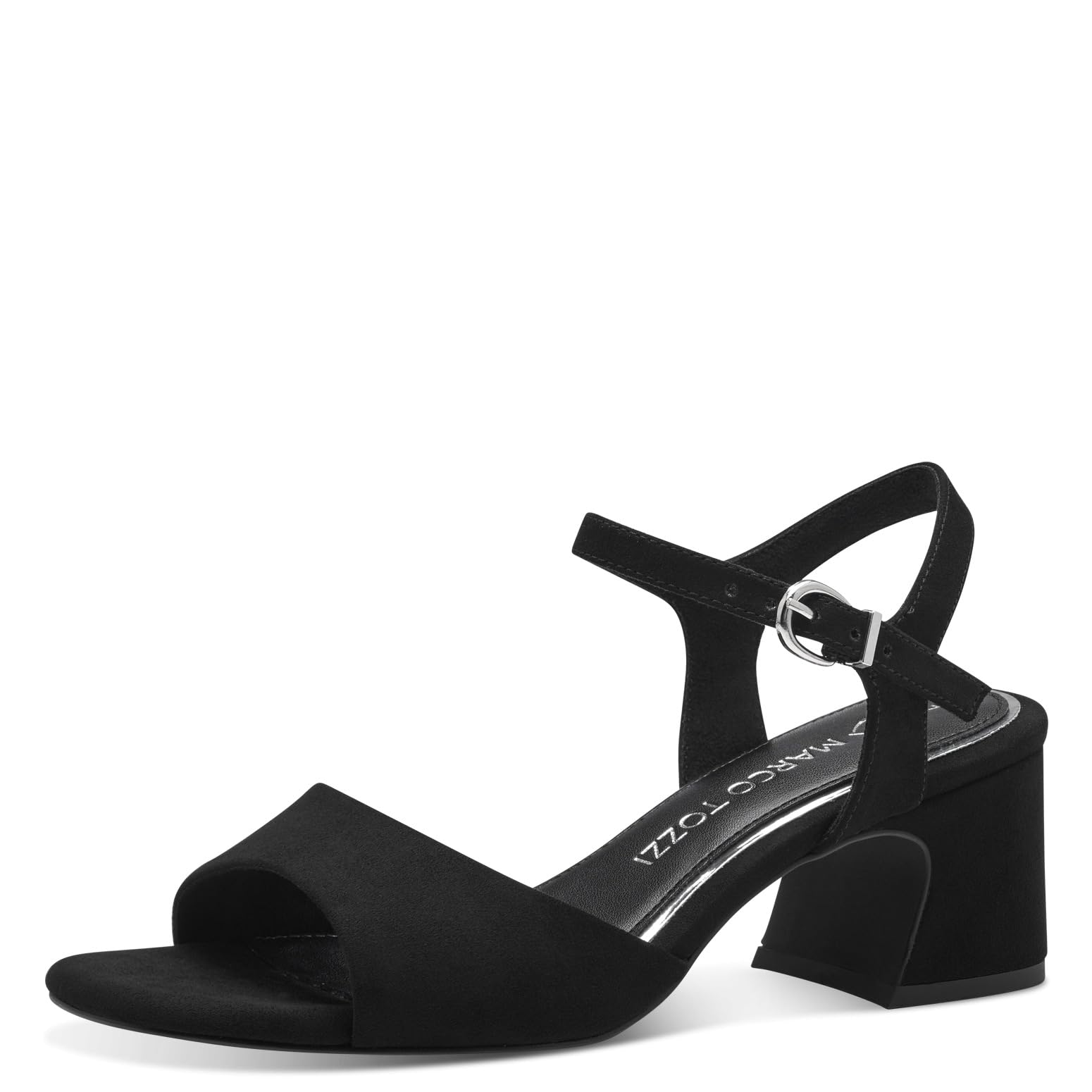 MARCO TOZZI Women's 2-28335-42 Heeled Sandal, Black, 3.5