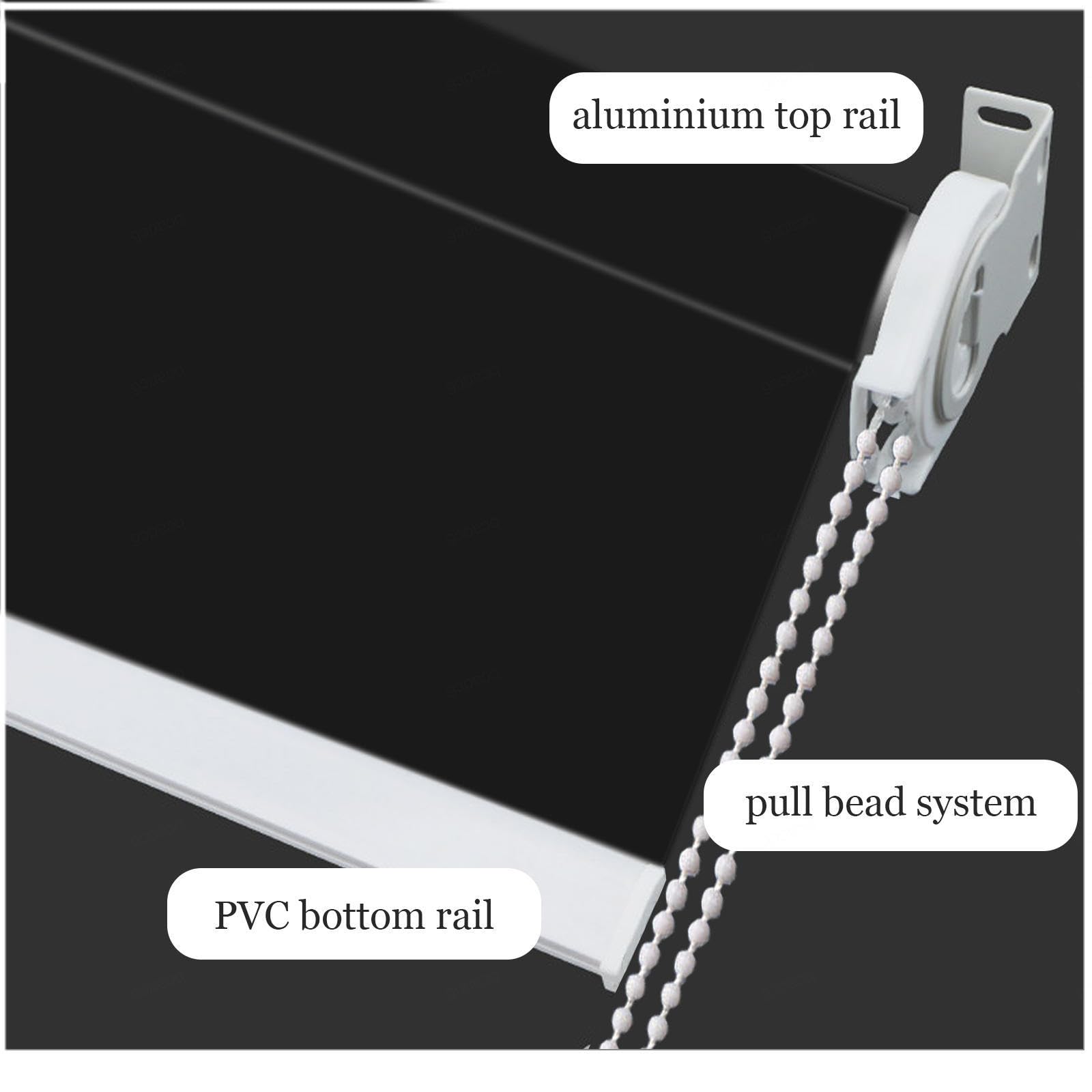 Tende a Rullo Oscuranti 50/65/70/95/100/115/130cm, Tenda Avvolgibile Protezione Solare e Privacy, Tende a Rullo Termiche Per Finestre, Persiane Oscuranti,black-125x185cm/49 * 74in