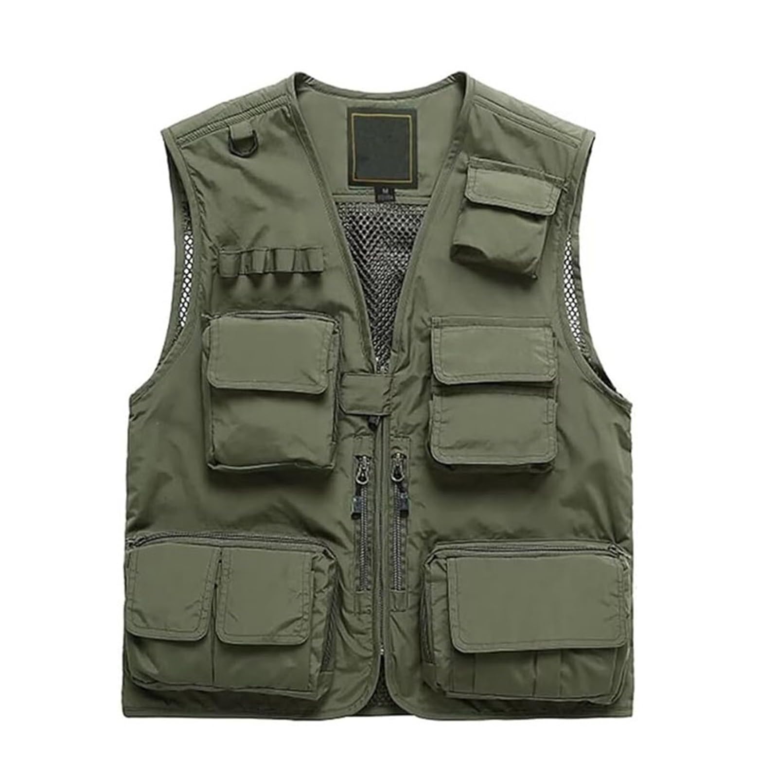 CLSQLXYJZC Gilet Tattico Multitasche, Gilet Estivo Da Uomo Taglie Forti Traspirante In Rete Con Cerniera Multi-traspirante Per Attività All'aperto, Giacca Da Caccia E Campeggio Ad Asciugatura