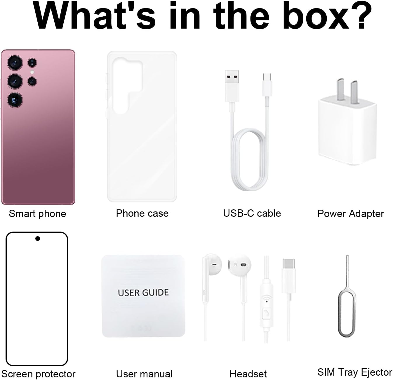 Unlocked Cell Phones, 8+256GB X25 Ultra Smartphone, Unlocked Android Phone, 6.9" HD Screen, Long Battery Life 6800mAh, Dual SIM, US Version/5G (Rose Gold)